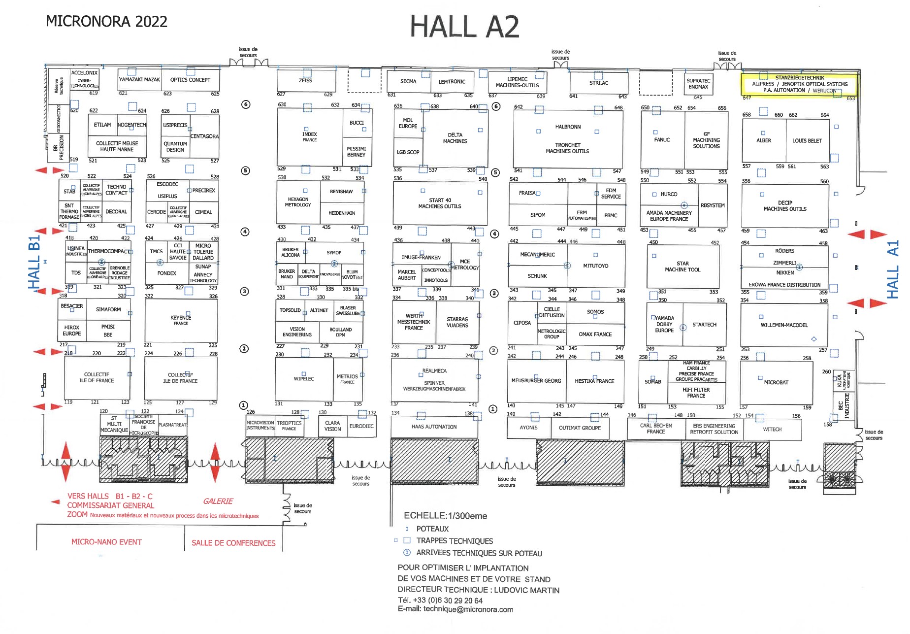 Hallenplan Stand PA-Automation-Internationale-Mikrotechnik-Messe-Frankreich-September-2022